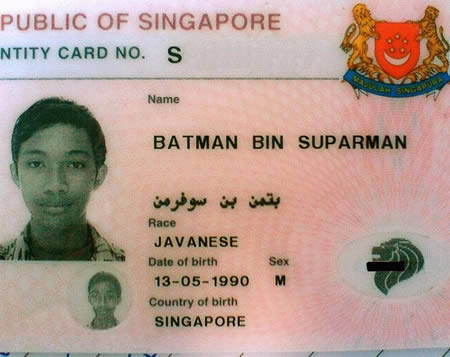 Batman Superman passport photo